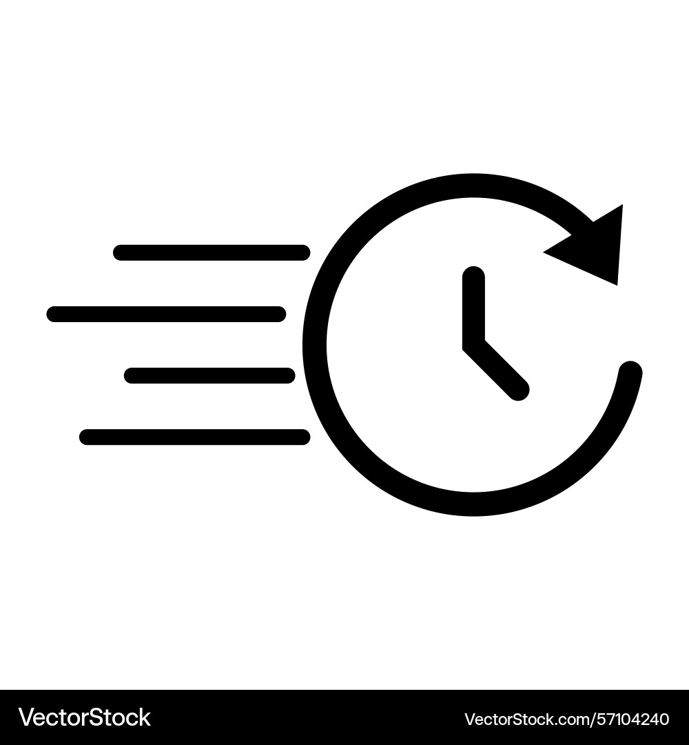 Circular time motion rotating arrow concept speed Circular time motion rotating arrow concept speed vector image