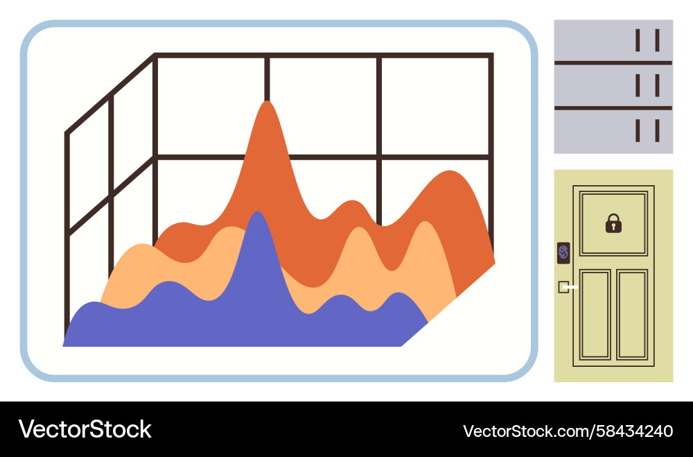 Data Analysis & Visualization Vector Image