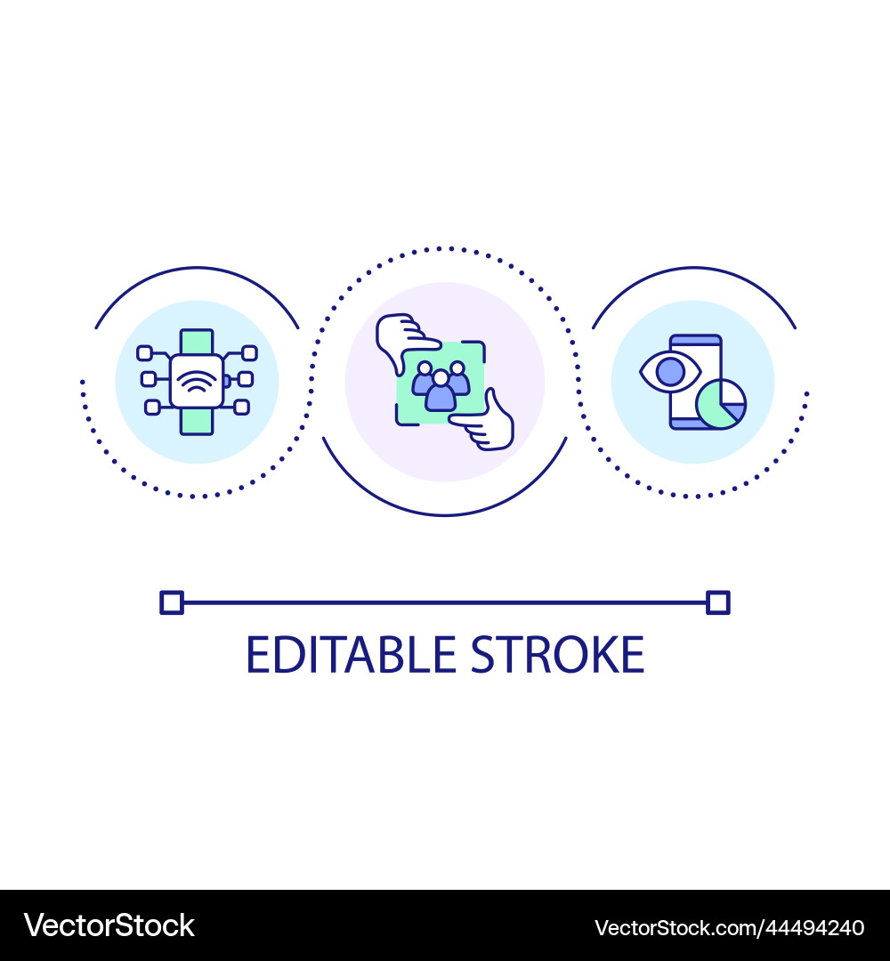 Digital network loop concept icon Digital network loop concept icon Vector Image