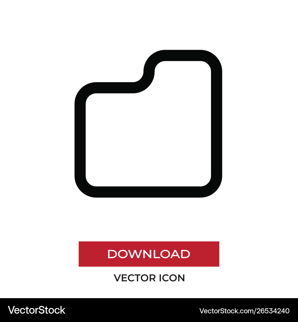 Document icon in modern style for web site vector image