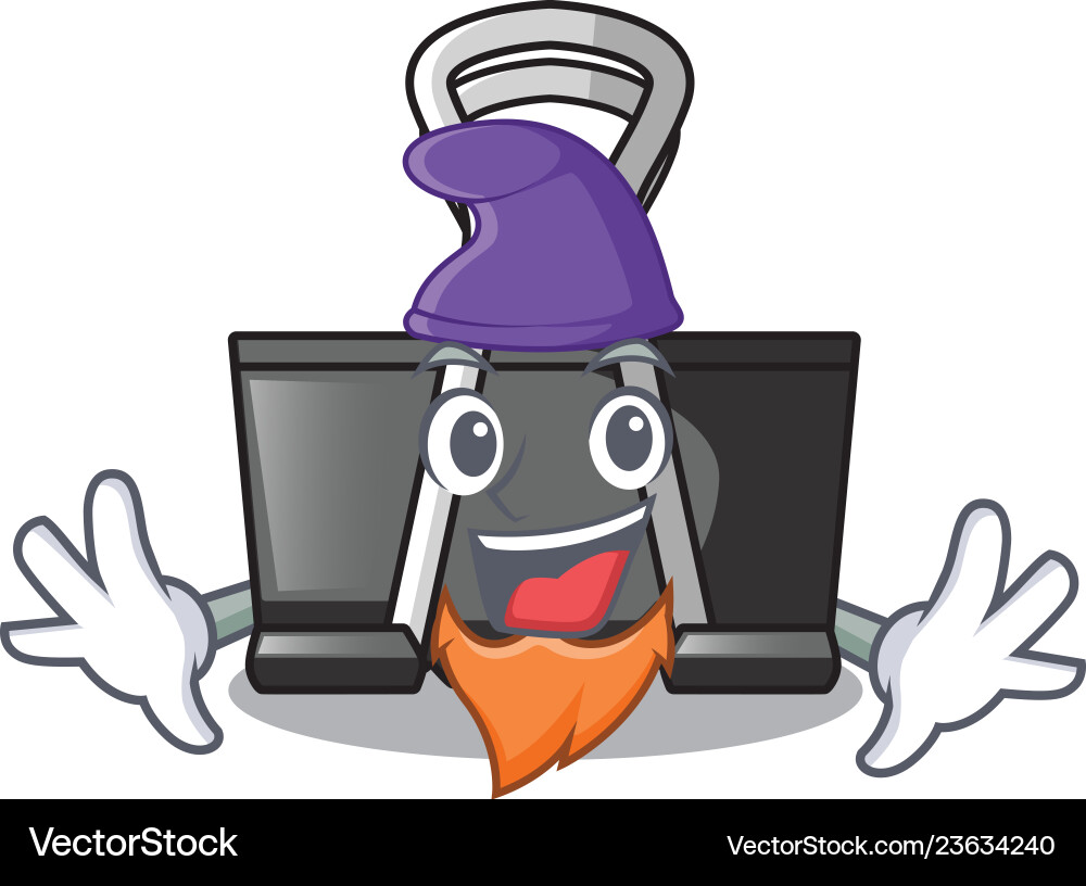 Elf binder clip in the character shape Vector Image