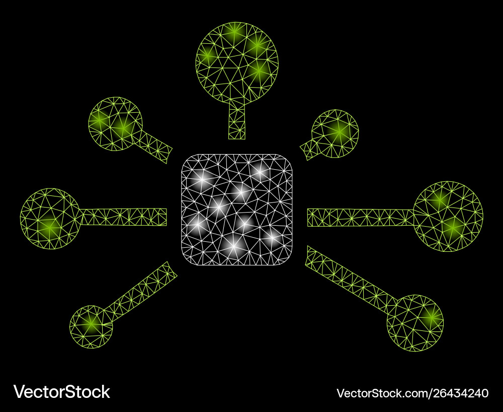 Flare mesh wire frame connection relations Flare mesh wire frame connection relations vector image