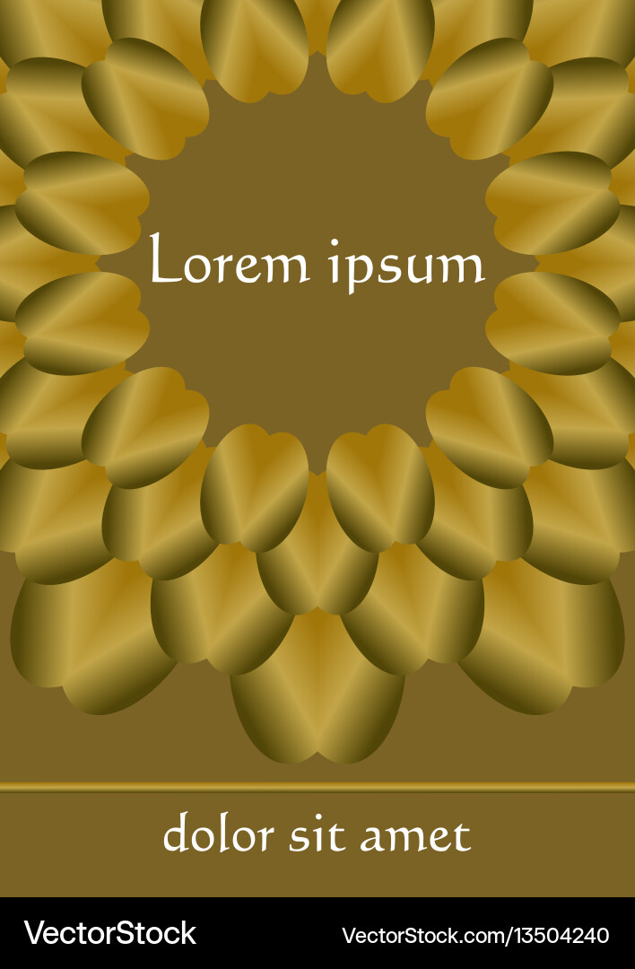 Golden abstract background with 3d round Golden abstract background with 3d round vector image