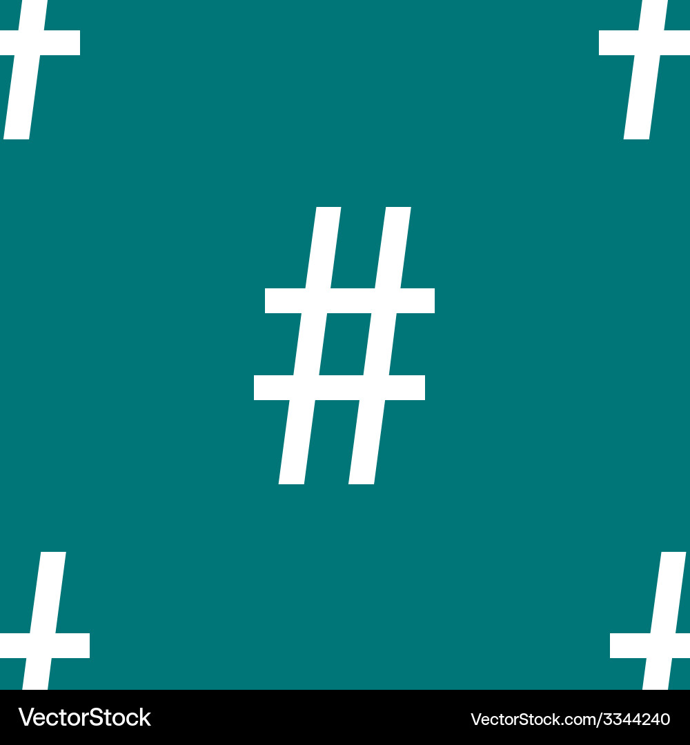 Hesh tag web icon flat design seamless pattern vector image