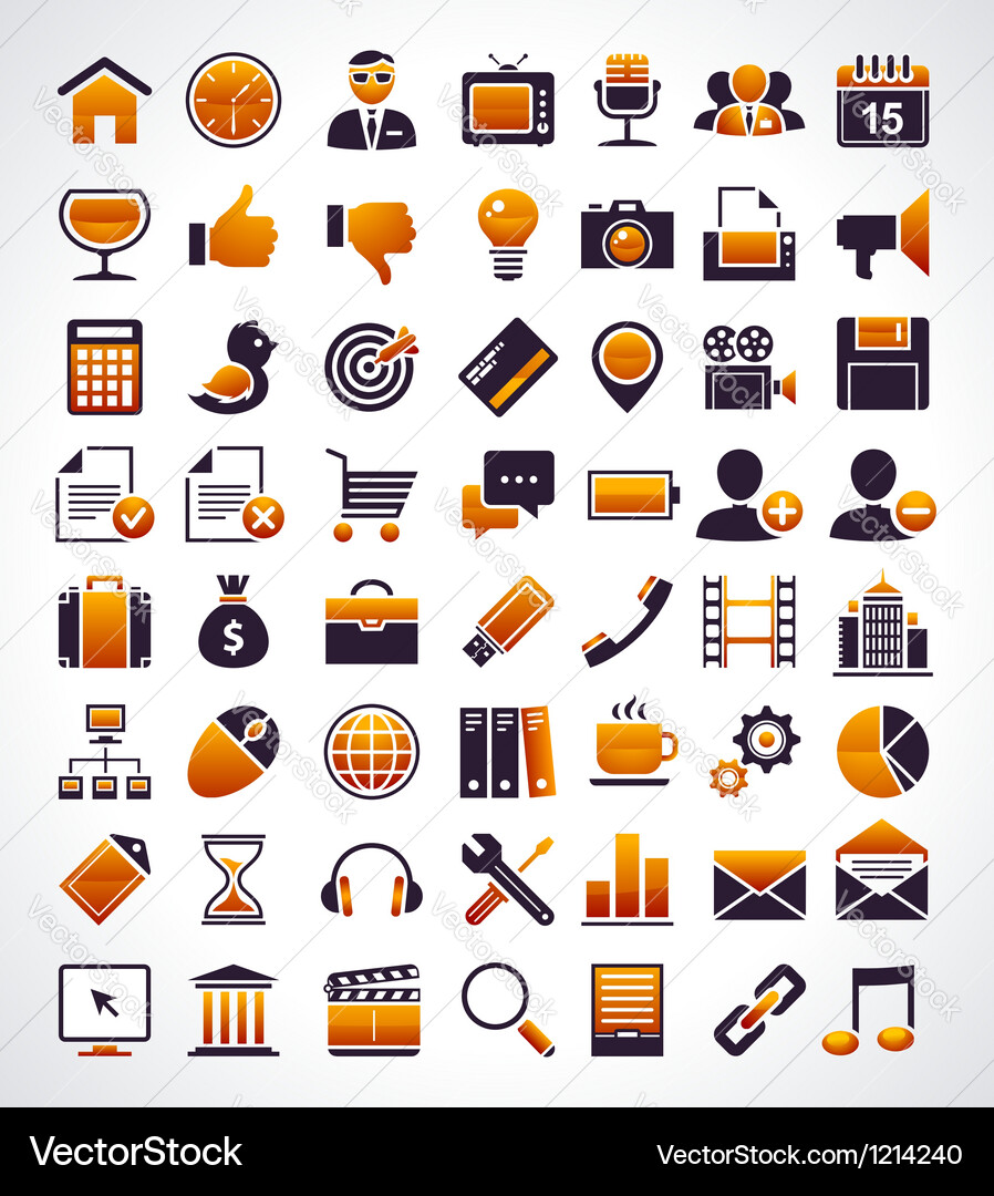 Modern Web Icons - Flat Style vector image