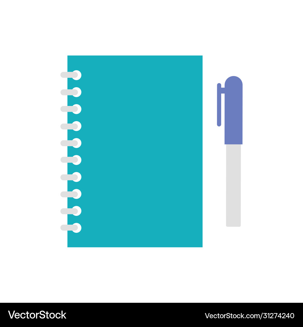 Notebook on white background Notebook on white background vector image