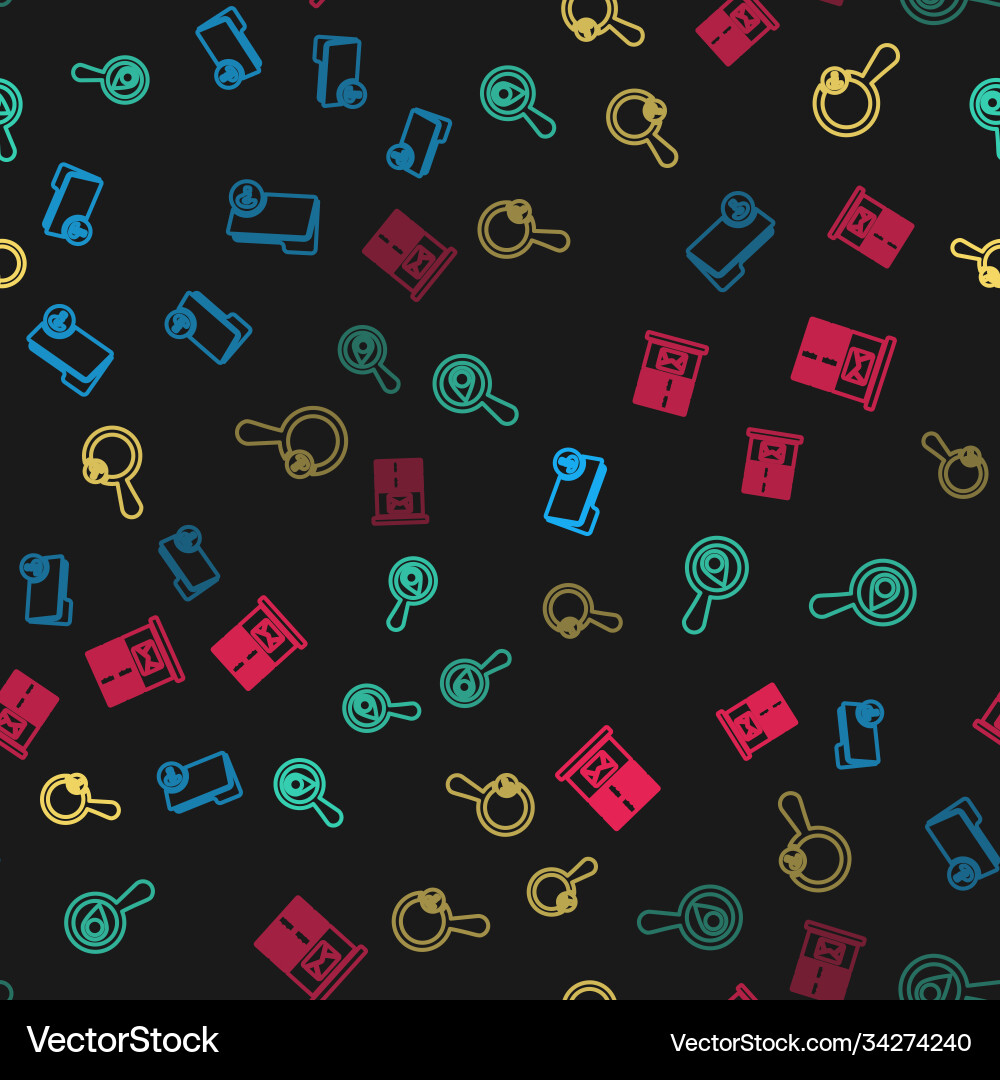 Set line unknown directory search location Set line unknown directory search location vector image