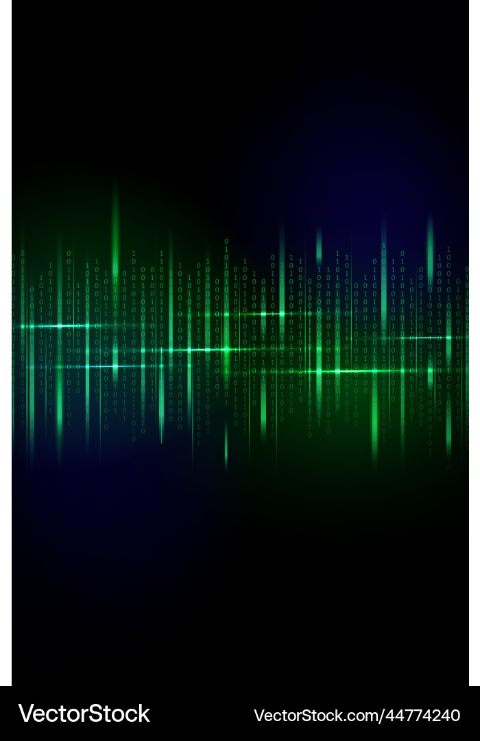 Stream of binary code design Stream of binary code design Vector Image