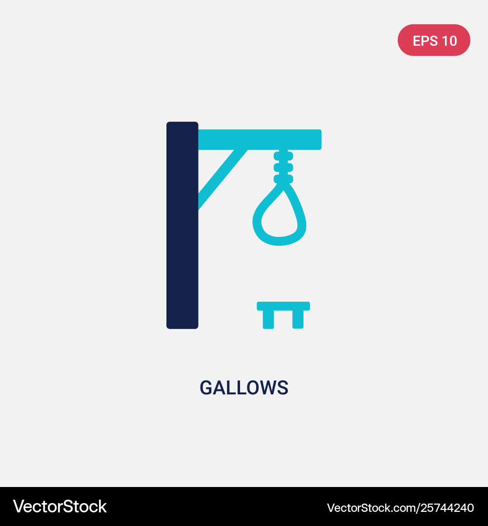 Two color gallows icon from halloween concept Two color gallows icon from halloween concept vector image