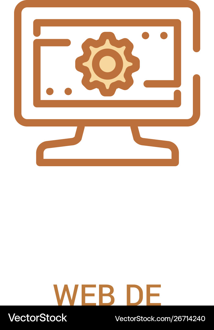 Web de concept 2 colored icon simple line element Web de concept 2 colored icon simple line element vector image