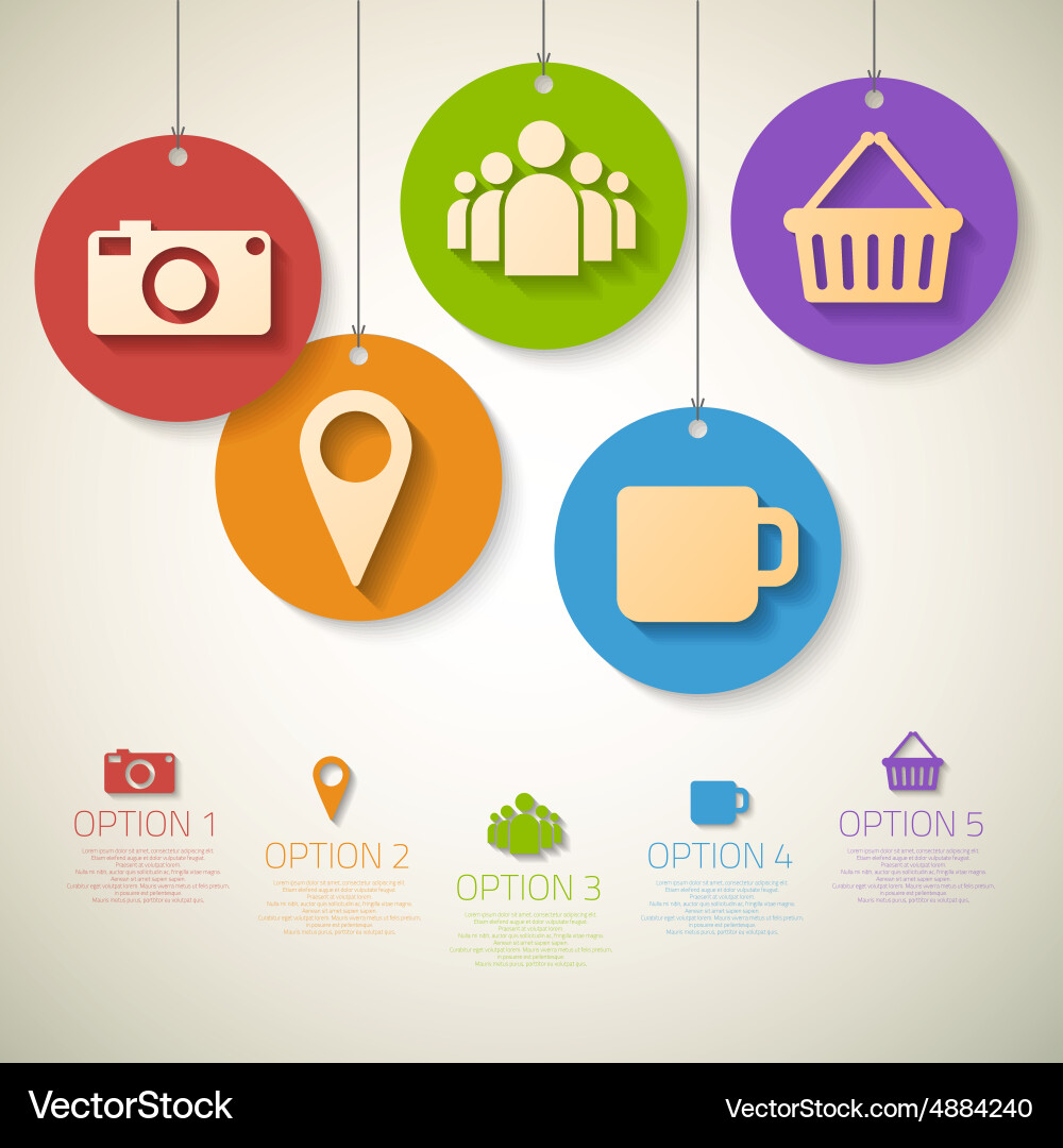 Web infographic template layout with icons could Vector Image