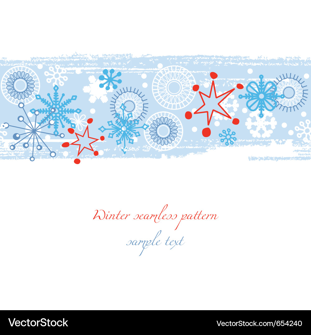 Winter Snowflake Pattern vector image
