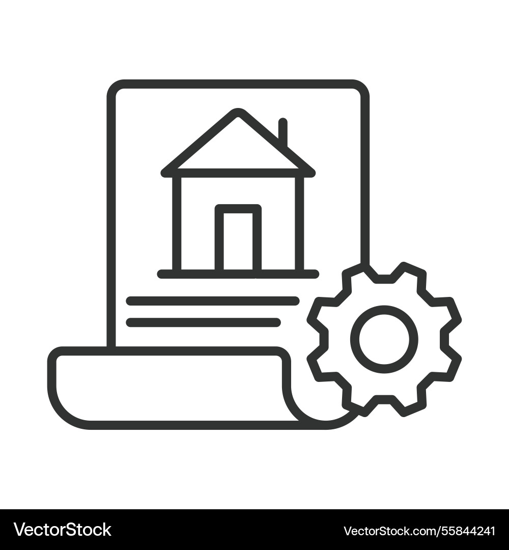 Architecture icon in line design Architecture icon in line design vector image