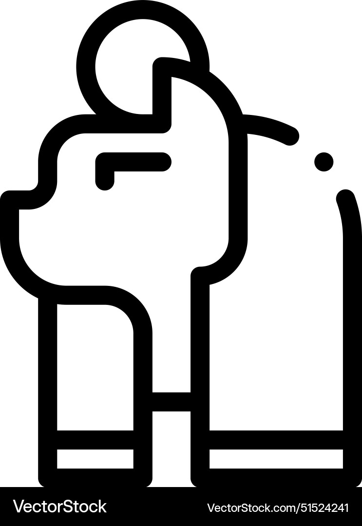 Bastet icon thin linear style design isolated Bastet icon thin linear style design isolated vector image