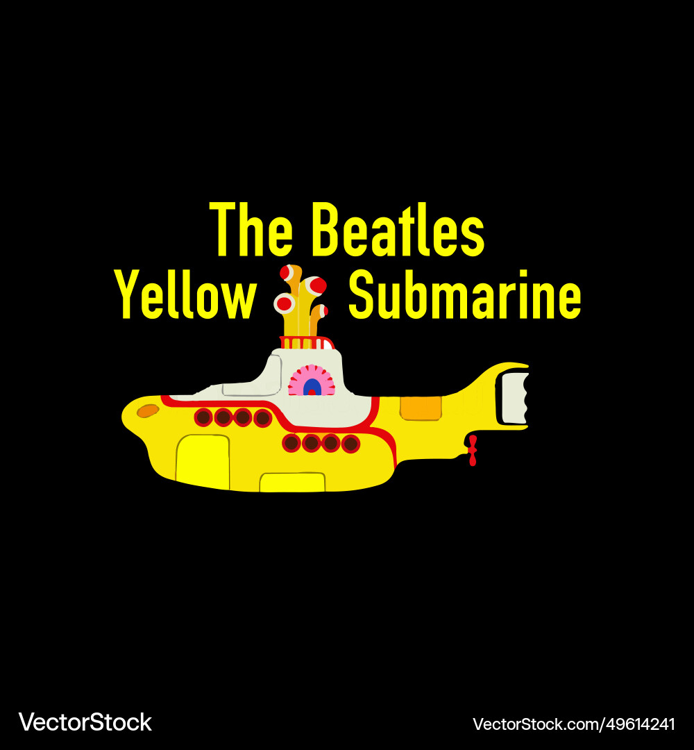 Beatles yellow submarine Beatles yellow submarine vector image