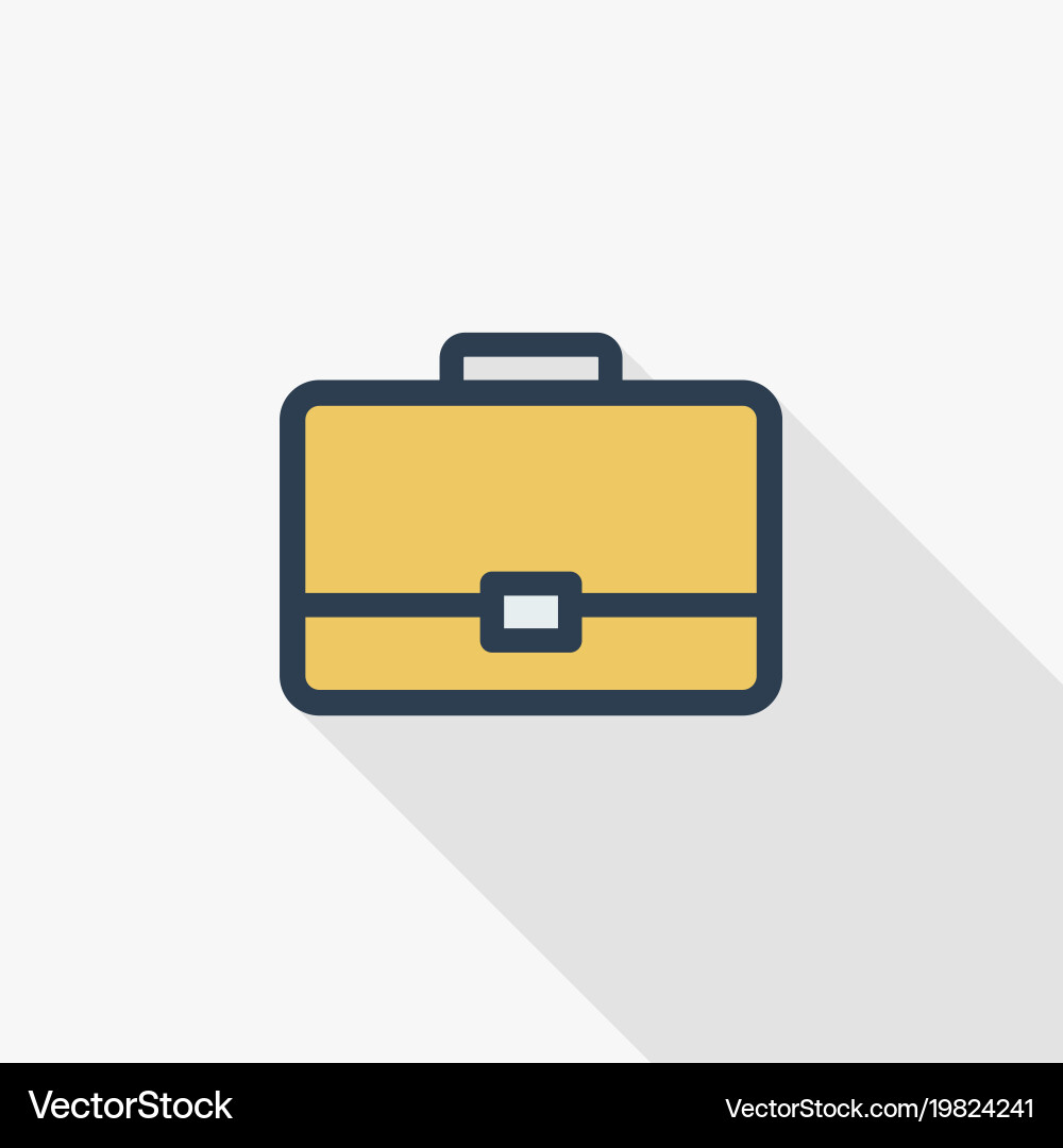 Case briefcase career symbol portfolio thin Vector Image
