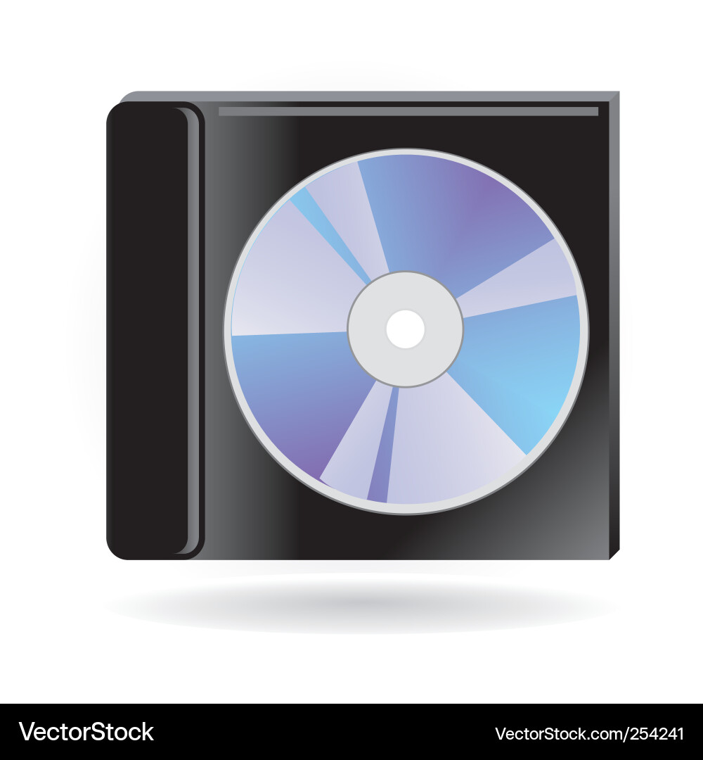 CD in Storage Box Vector Image