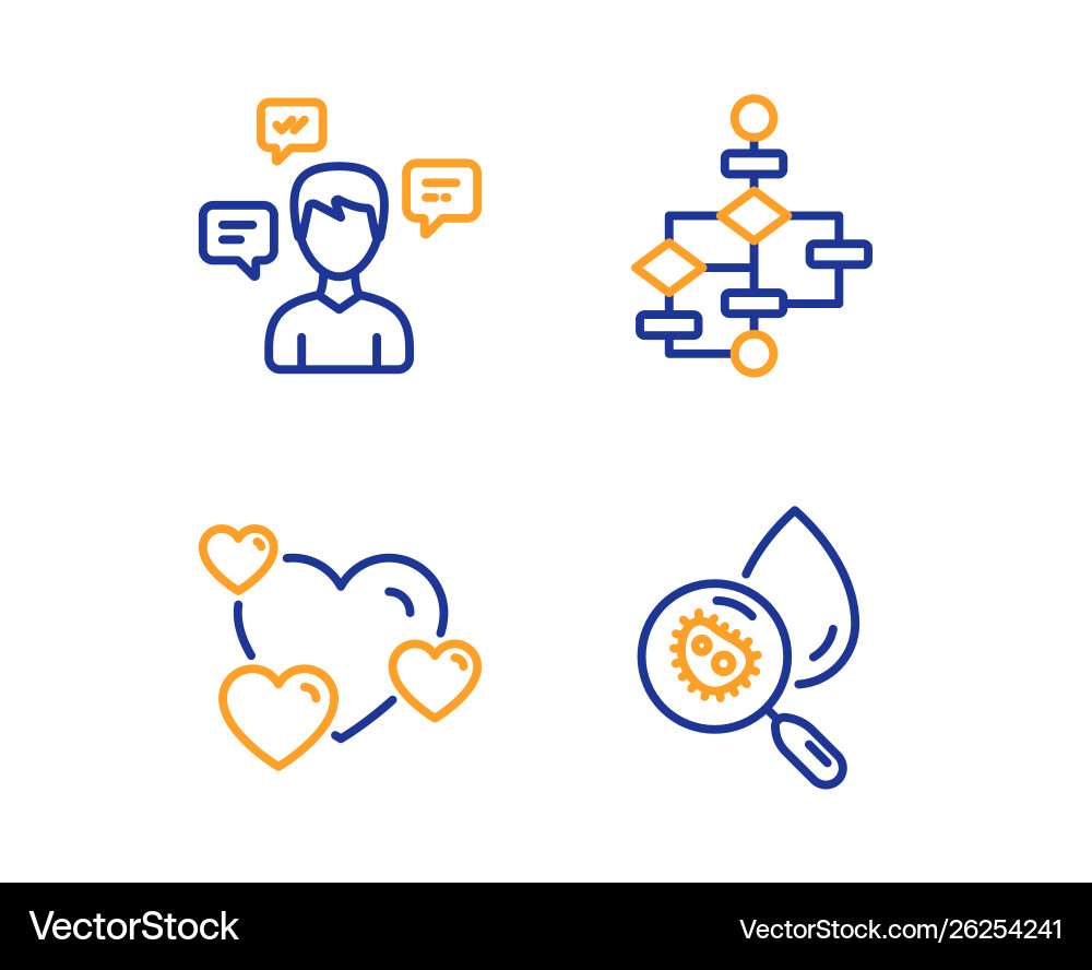 Conversation messages heart and block diagram Conversation messages heart and block diagram vector image