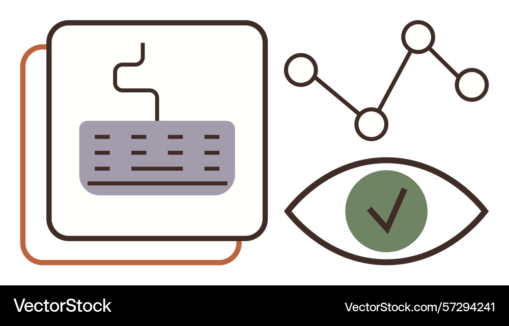 Data analysis and visualization concept vector image