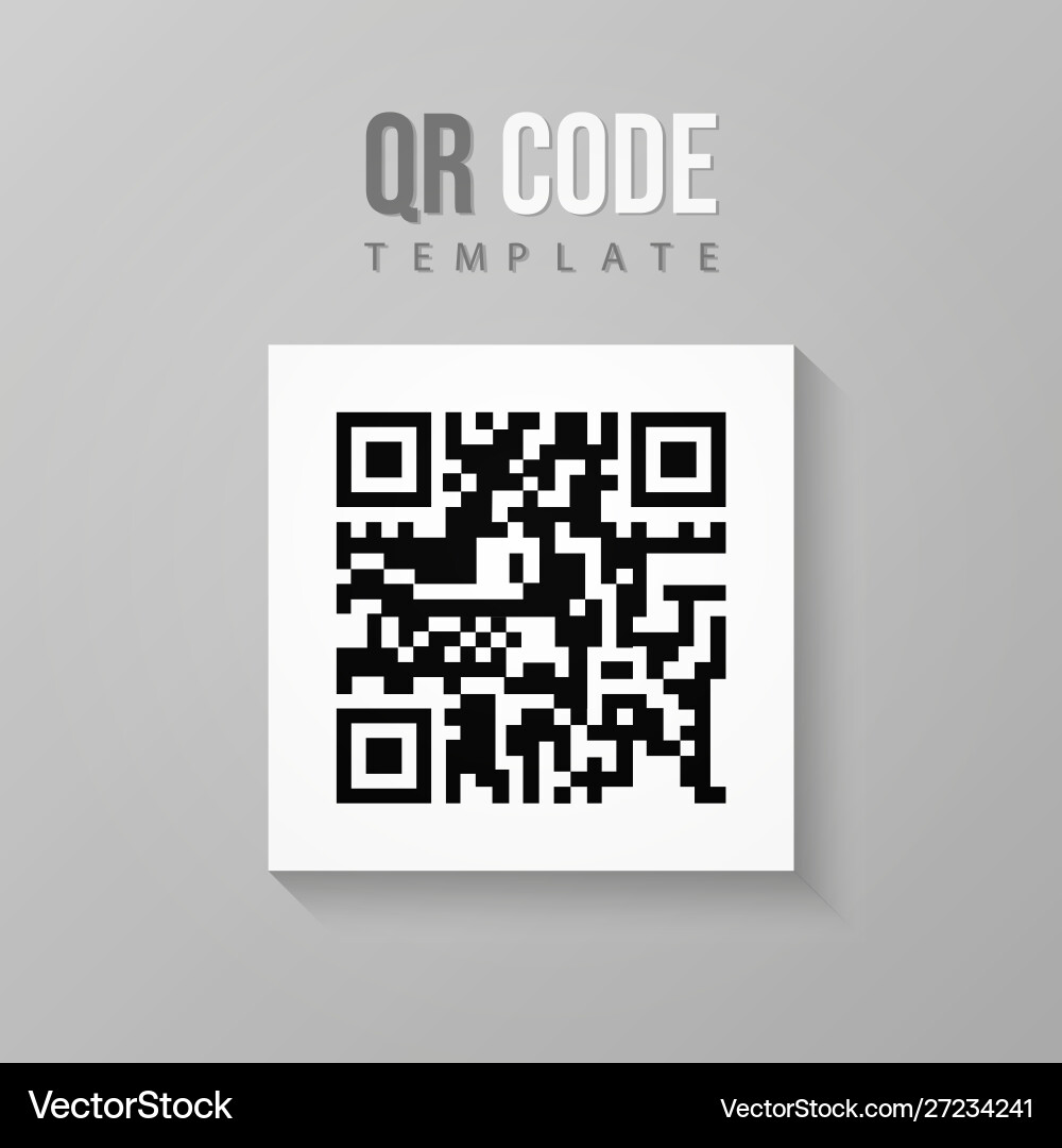Digital qr code scan data vector image