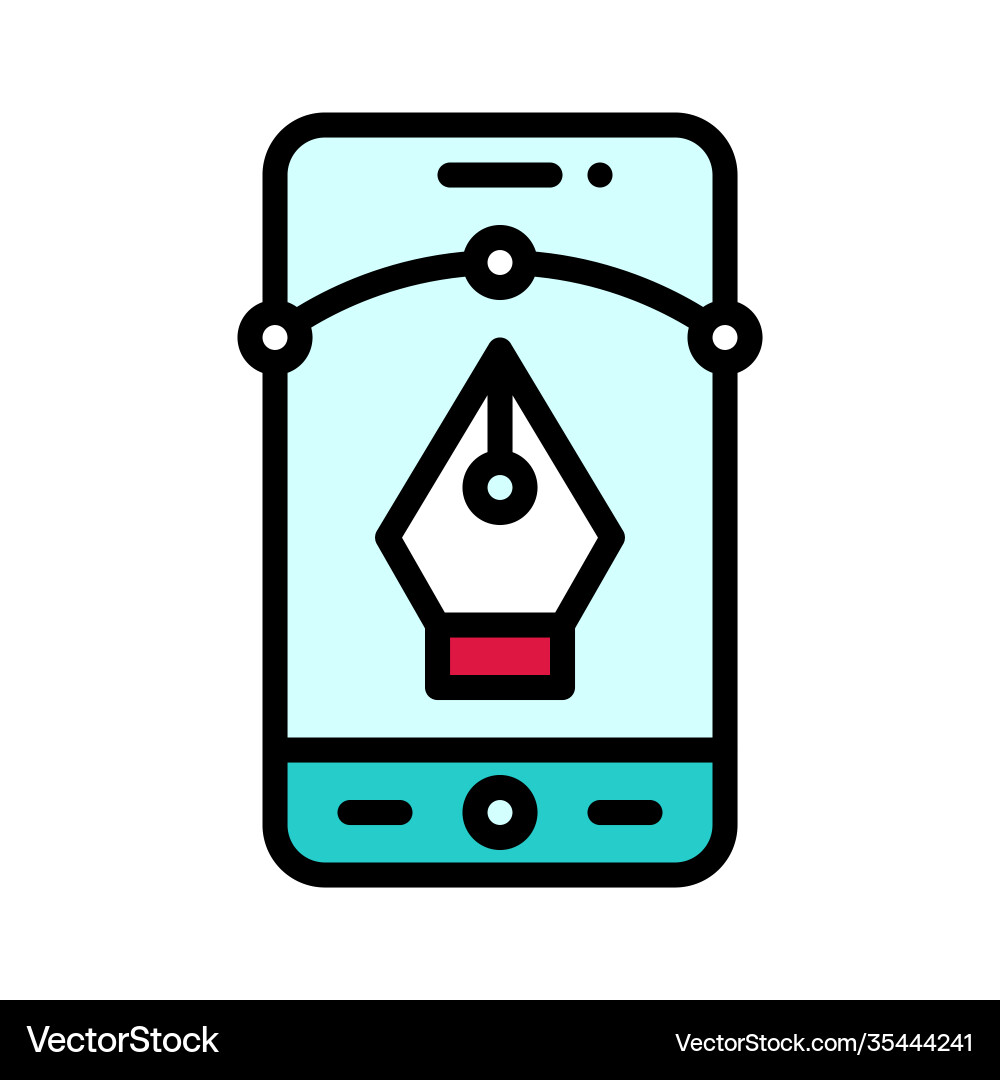 Drawing app icon mobile application Vector Image