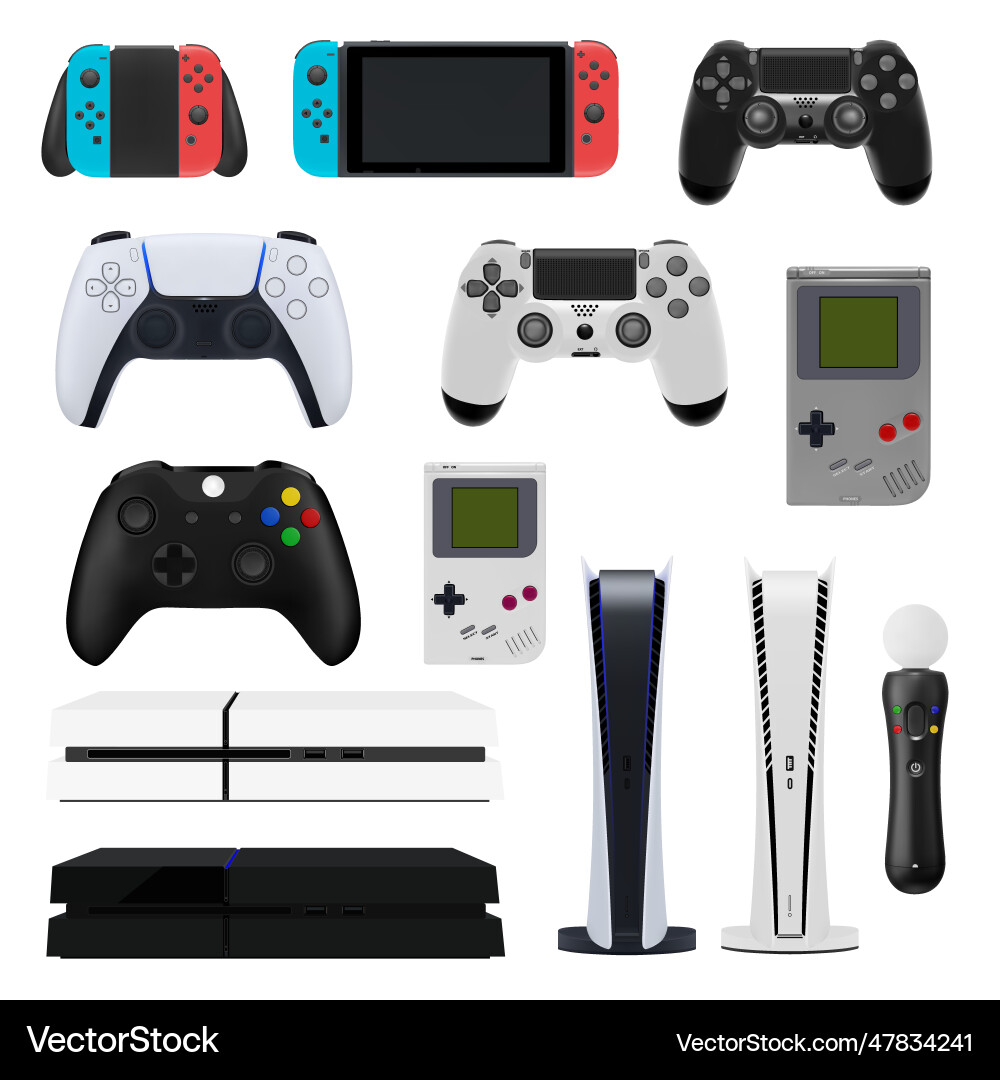 Game Console and Joystick vector image