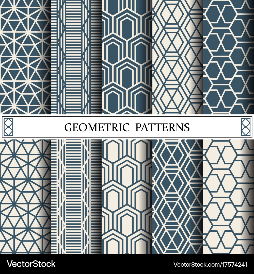 Hexagon geometric patternpattern fills web Vector Image