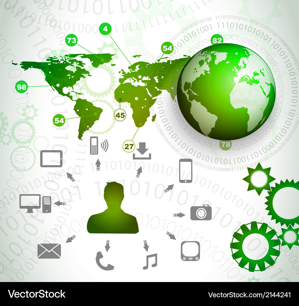 Infographic design template with word map vector image