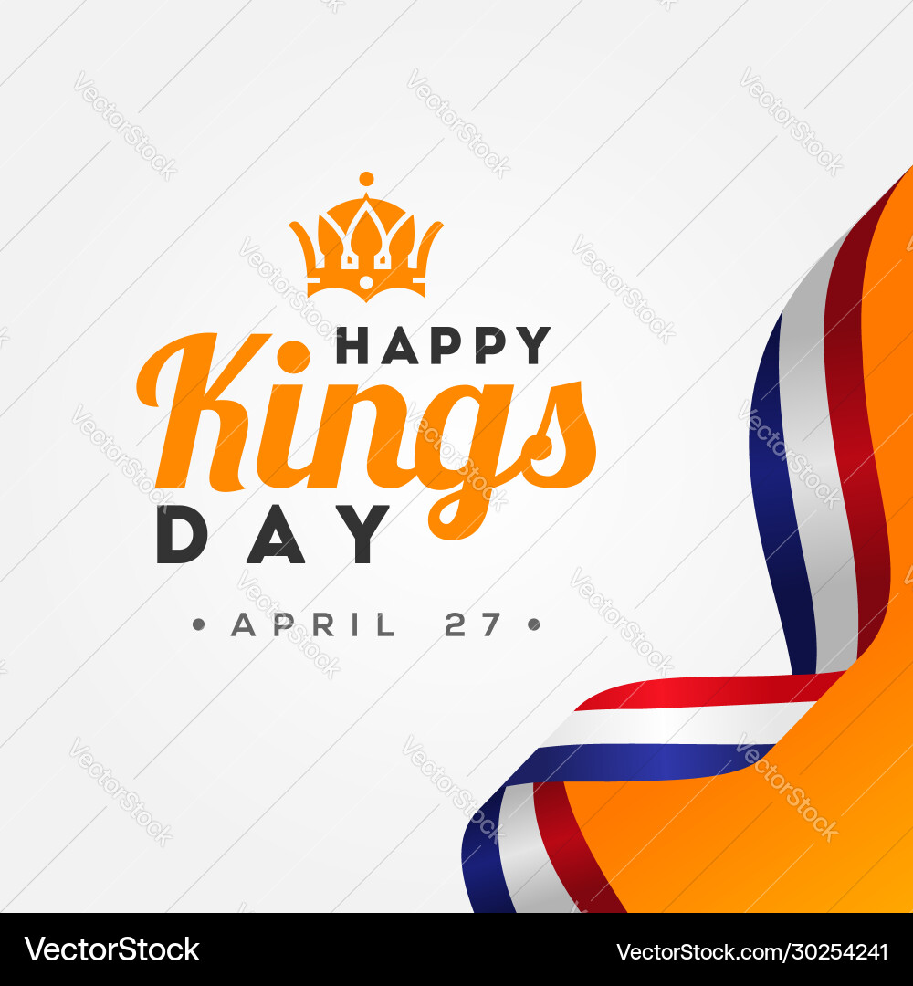 Kings day design for banner or background Kings day design for banner or background vector image