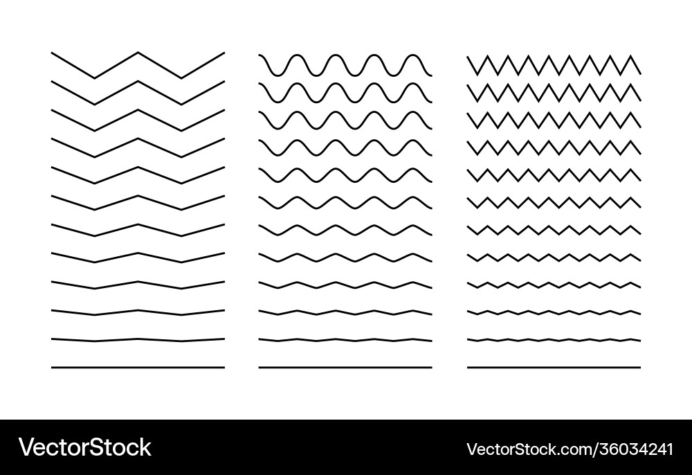 Line wave stroke zigzag squiggle curve Line wave stroke zigzag squiggle curve vector image