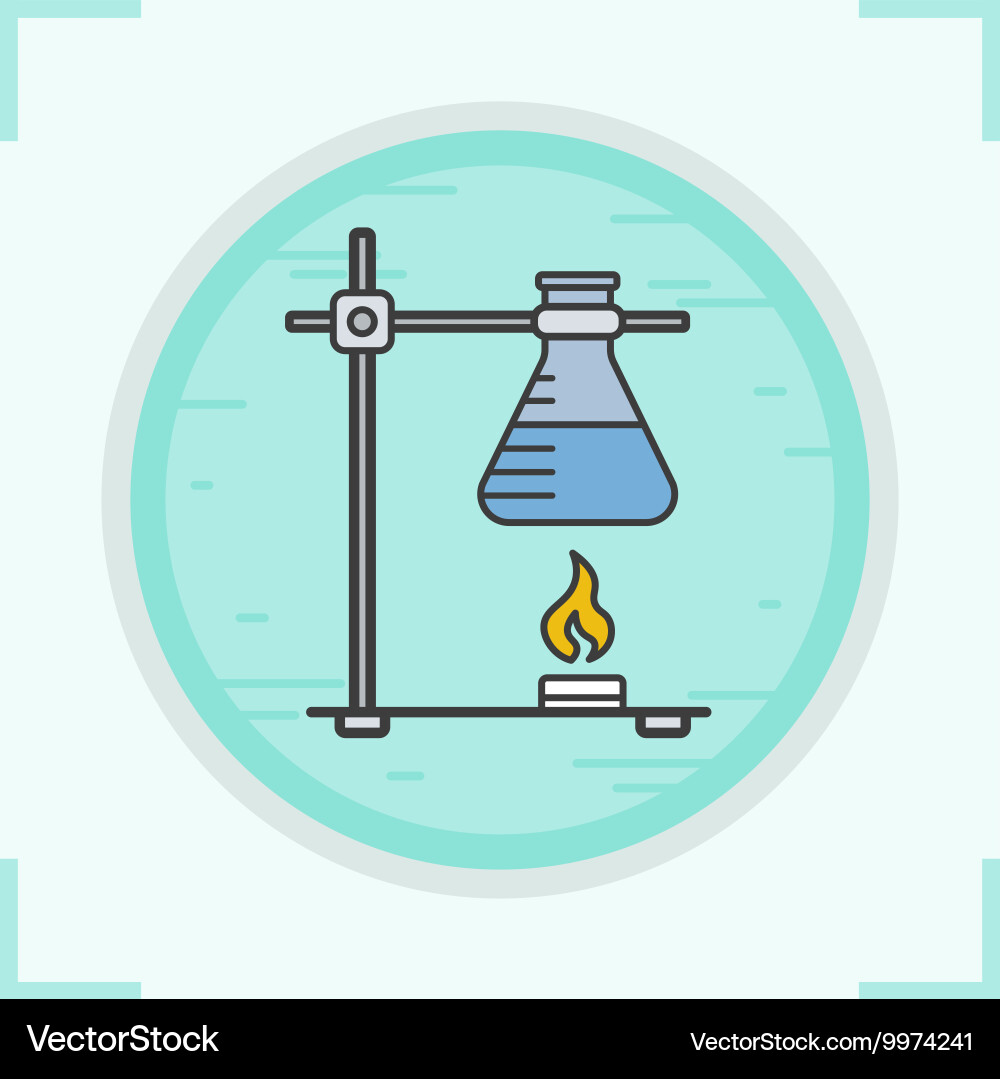 Ring stand with flask icon Vector Image