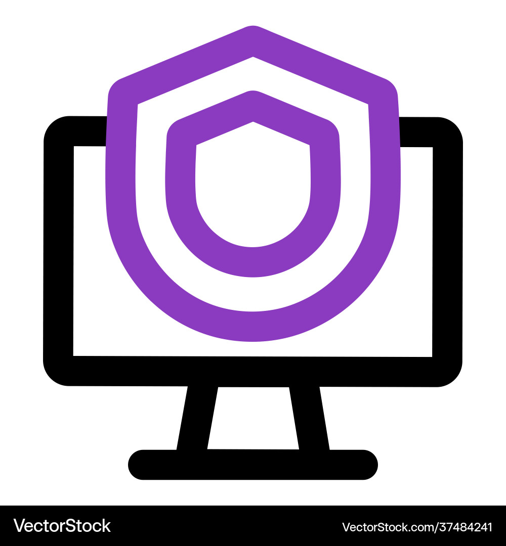 Security Computer Icon vector image