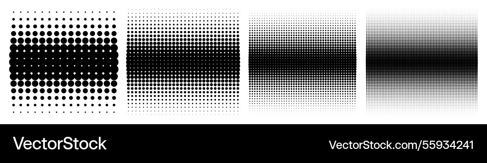 Setzen Sie Rasterkreispunkte Gradientenmuster Texturen Setzen Sie Rasterkreispunkte Gradientenmuster Texturen vektorbild