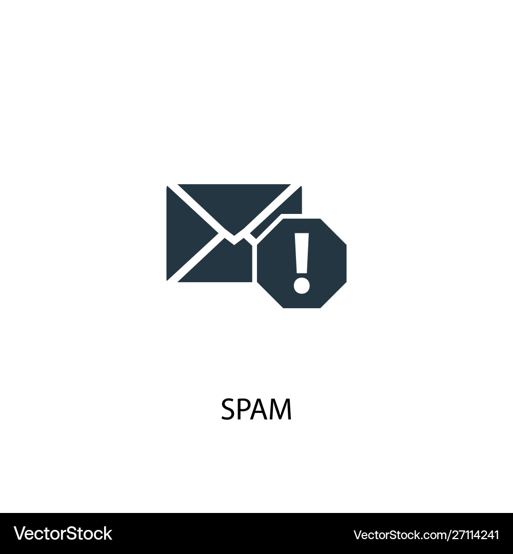 Spam icon simple element vector image