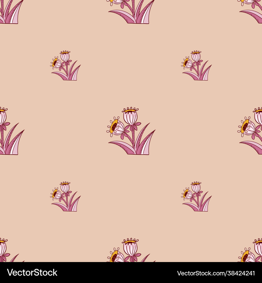 Spring bloom style seamless pattern Spring bloom style seamless pattern vector image