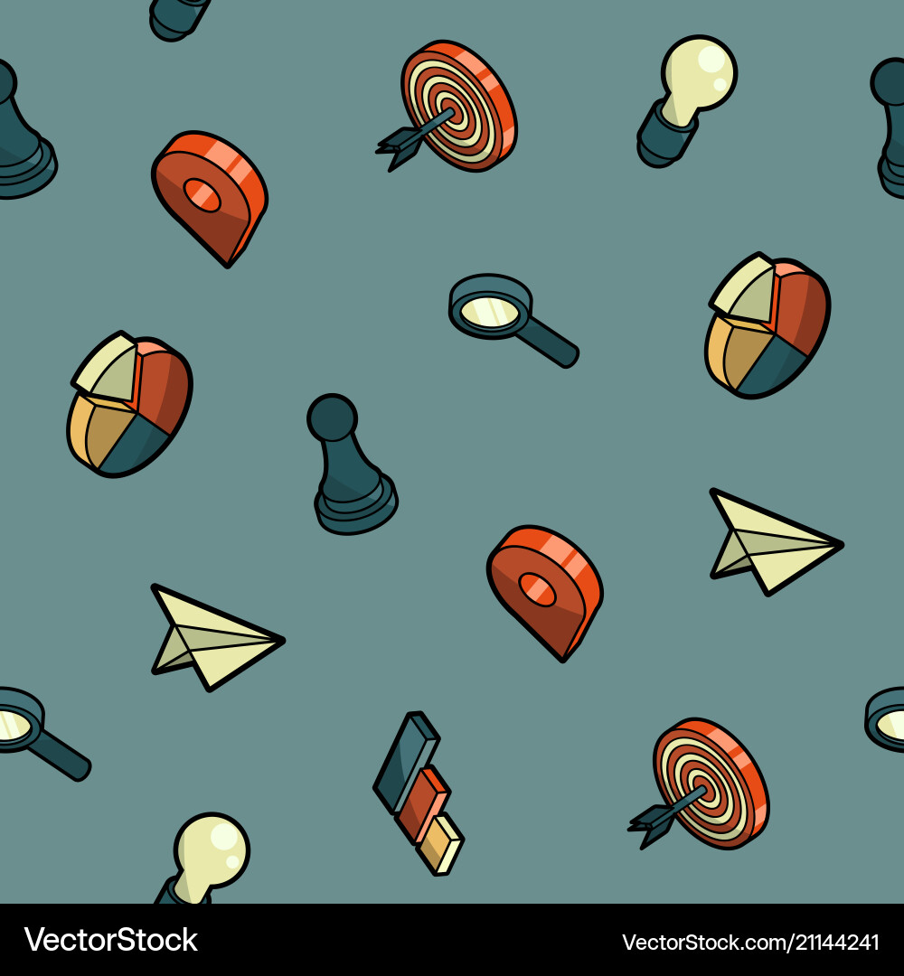 Startup color outline isometric pattern Startup color outline isometric pattern vector image