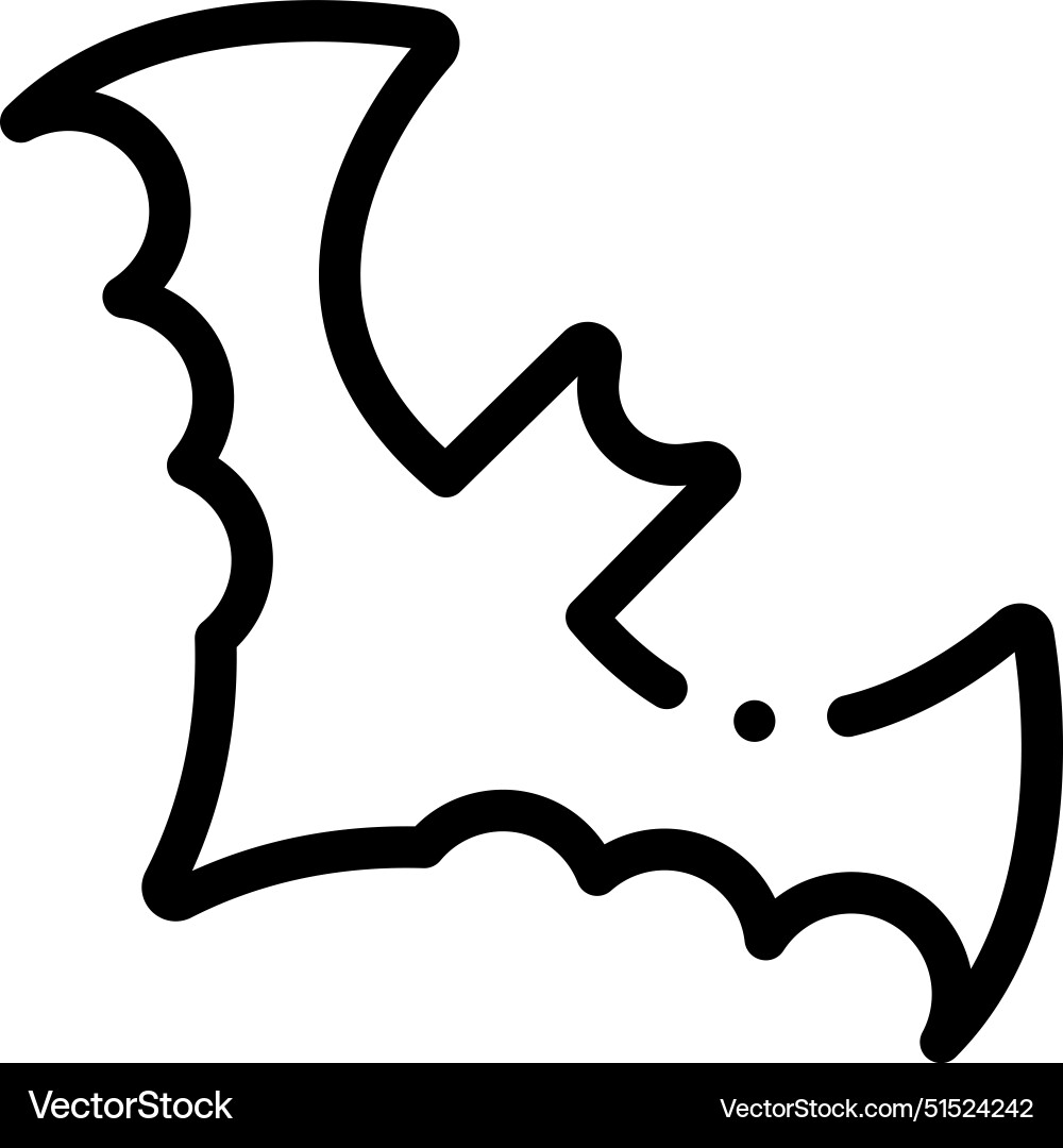 Bat icon thin linear style design isolated Bat icon thin linear style design isolated vector image