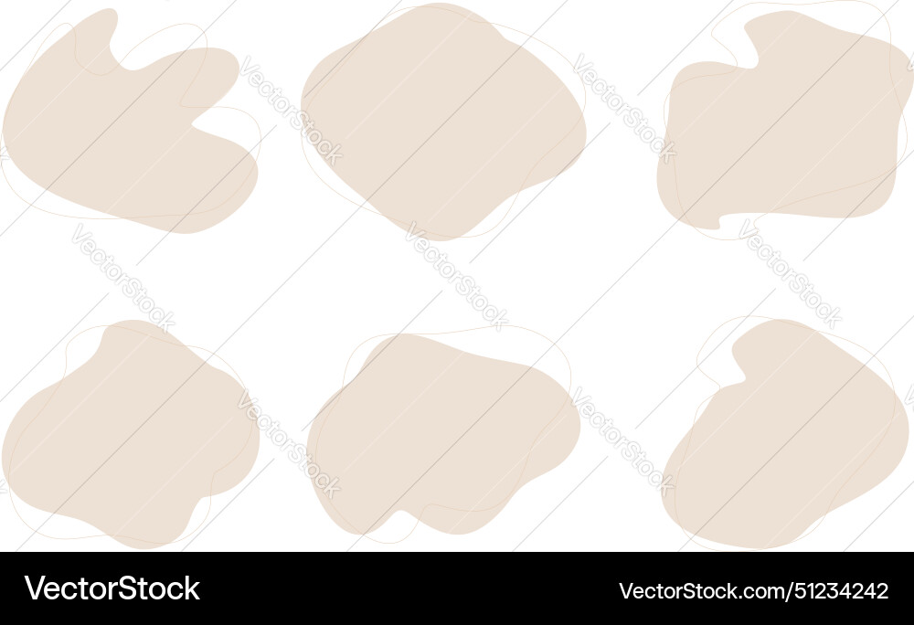 Blobs fluid liquid shapes symbol visual set Vector Image