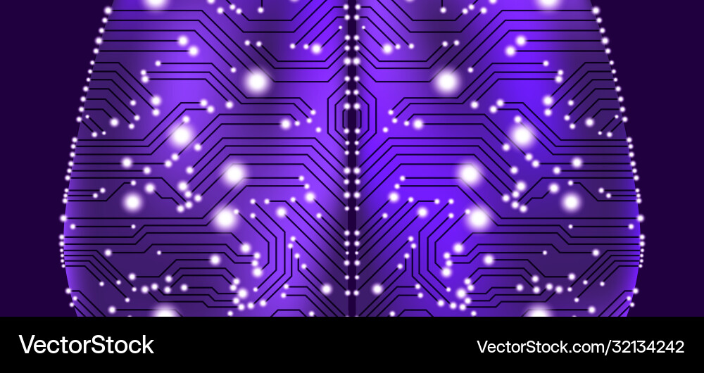 Cyber mind concept with big data visualization Cyber mind concept with big data visualization vector image