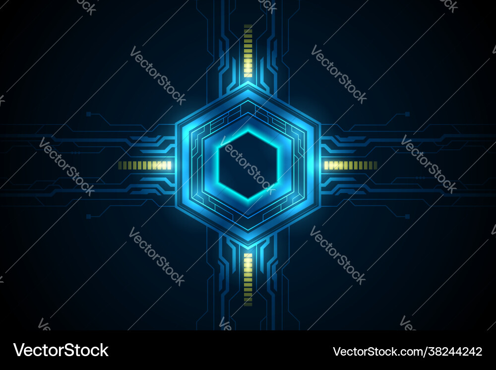 Futuristic Hexagonal Sci-Fi Pattern vector image