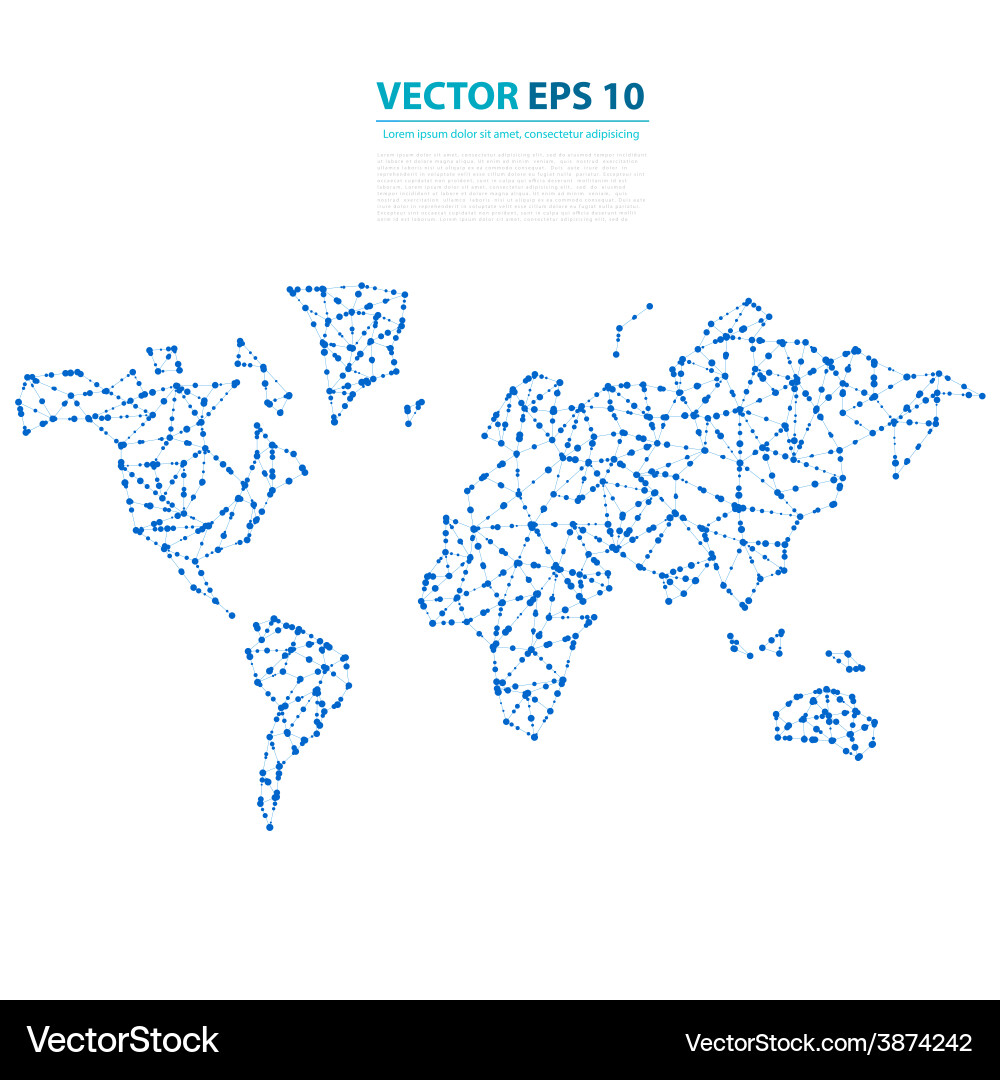 Global Network Connection Map vector image