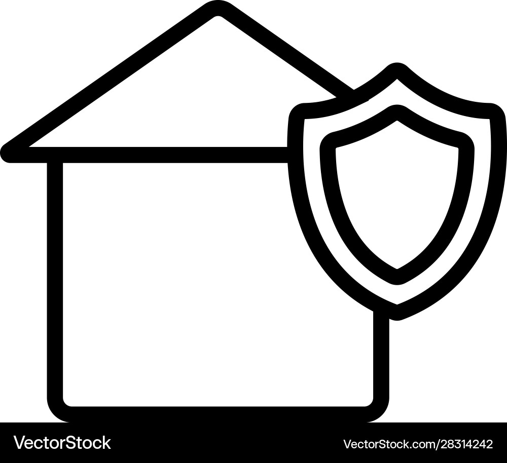 Protect icon system isolated contour Protect icon system isolated contour vector image