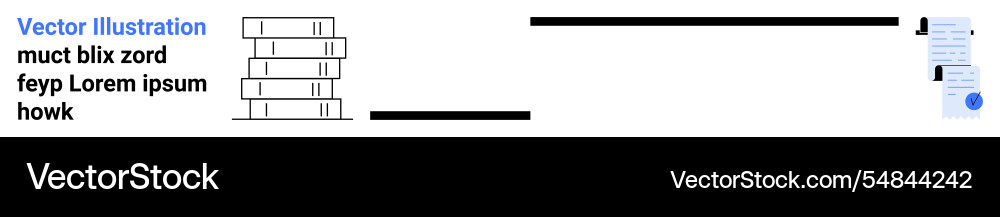 Stack of books near document icon with checkmarks Stack of books near document icon with checkmarks vector image