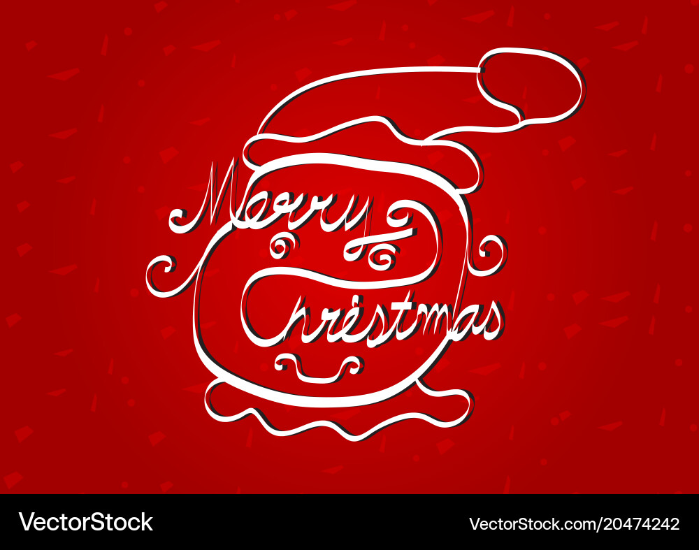 Typography text on red gradient background Vector Image