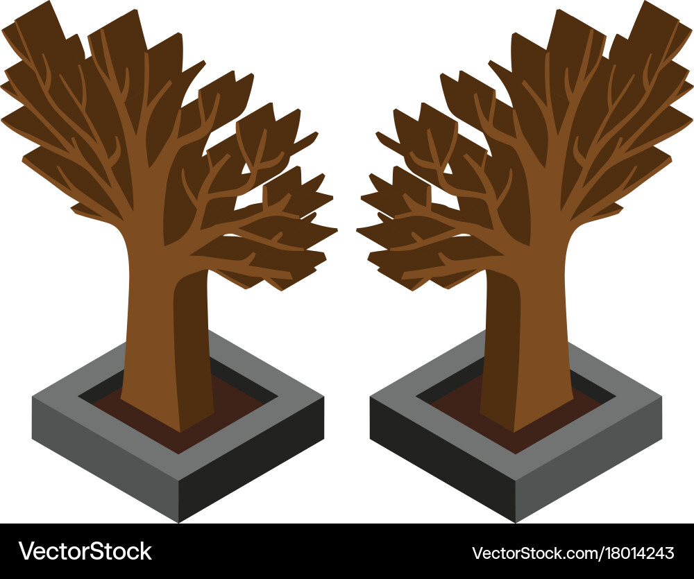 3d design for branches on tree vector image