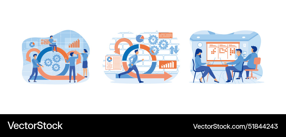 Agile development methodology business concept Vector Image