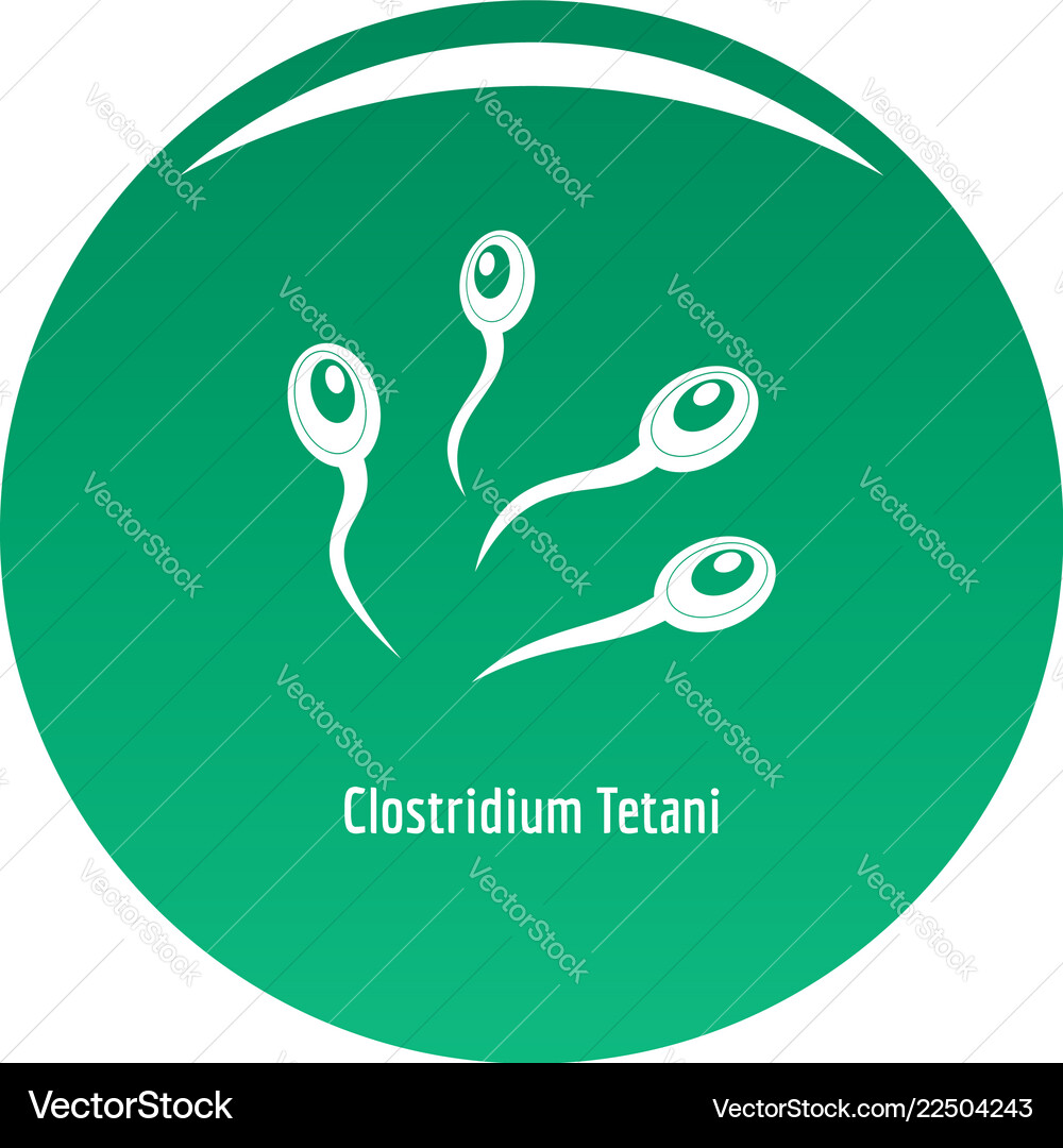 Clostridium tetani icon green Clostridium tetani icon green vector image