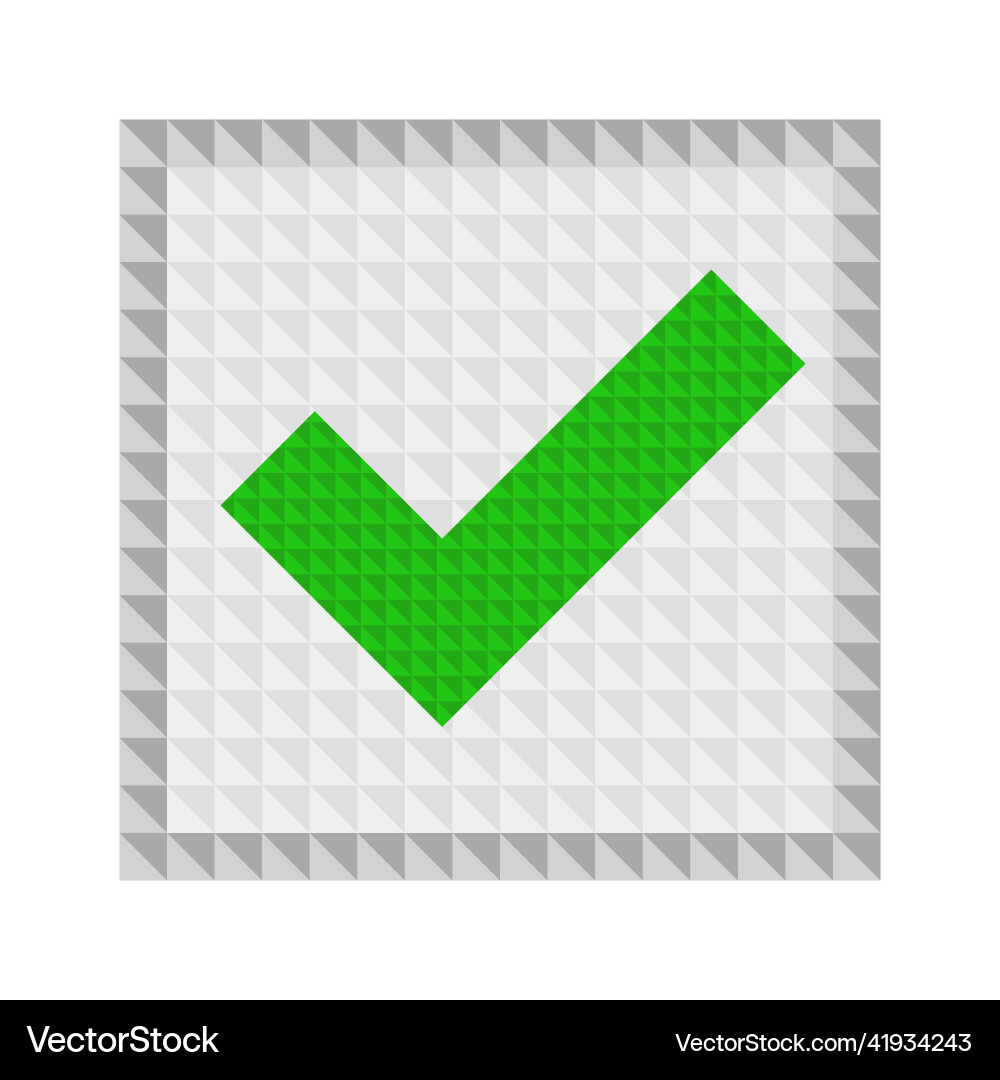 Eine Checkbox aus kleinen Blöcken Eine Checkbox aus kleinen Blöcken vektorbild