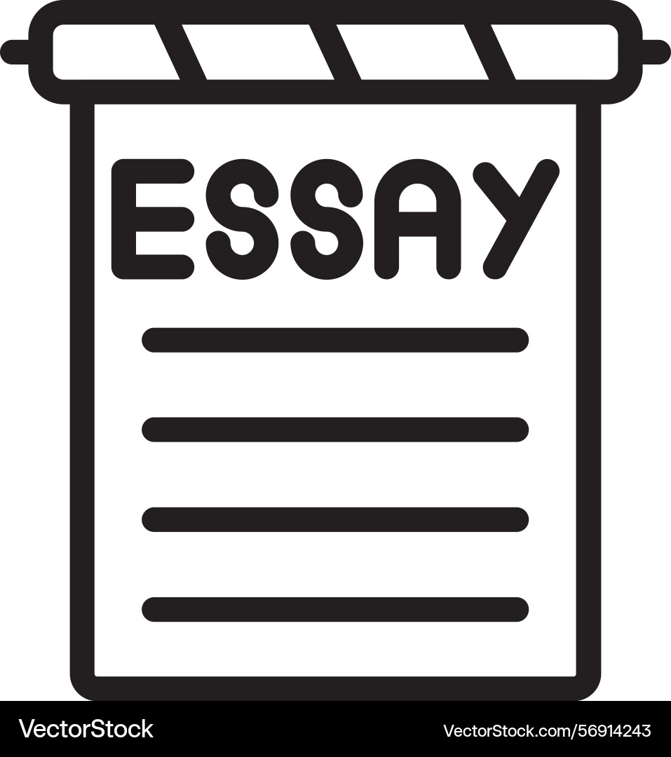 Essay linear style icon design Vector Image