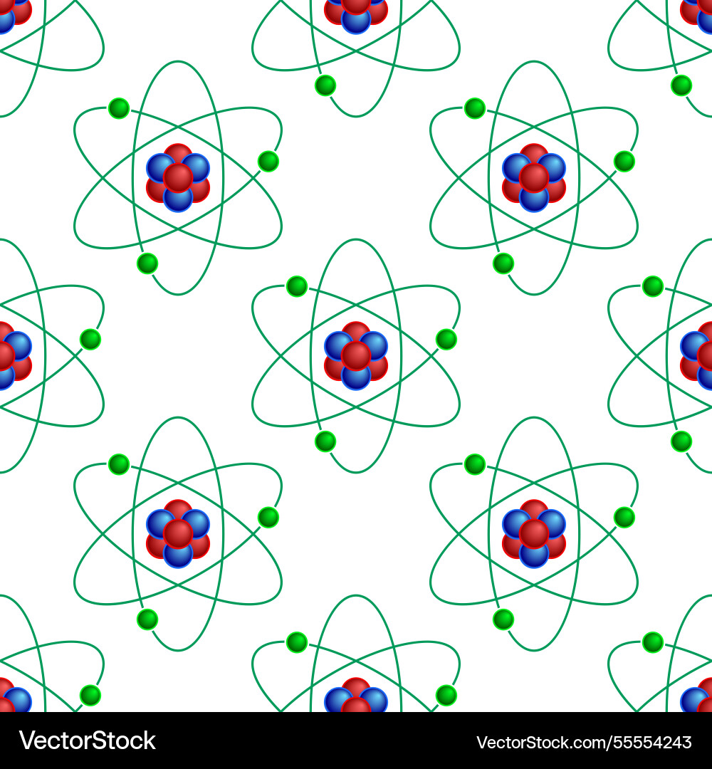 Lithium atom pattern vector image